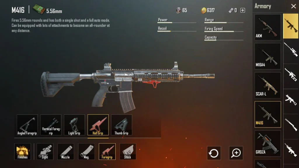 بهترین تجهیزات برای m416
